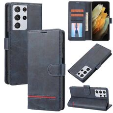 Per Samsung Galaxy S21 Ultra 5G Classic Wallet Flip Leather Case (blu)