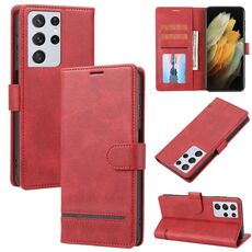 Per Samsung Galaxy S21 Ultra 5G Case di telefono a flip classico (rosso)
