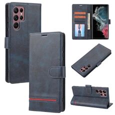 Per Samsung Galaxy S22 Ultra 5G Classic Wallet Flip Leather Case (blu)