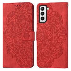 Per Samsung Galaxy S22 5G Mandala Flip Flip Leather Case (rosso)