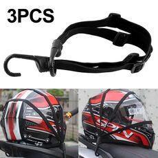 3 PCS Celmo per casco motociclistico cinghia elastico universale a banda elastico canotta di carburante netta
