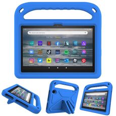 Per Amazon Fire 7 2022 manico a mano -shock -head tablet con supporto a triangolo (blu)