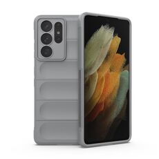 Per Samsung Galaxy S21 Ultra 5G Magic Shield TPU + Flanel Phone Case (Grigio)