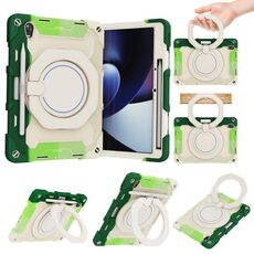Per Armatura OPPO Contrasto Colore silicone + Case di tablet per PC (verde colorato)