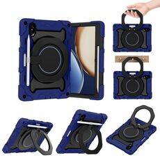 Per onore tablet v7 pro armatura a contrasto silicone + tablet cottetto (blu navy)