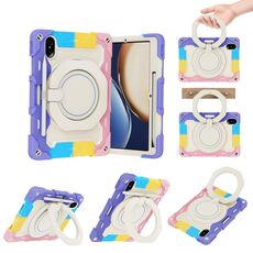 Per Honor Tablet V7 Pro Armatura Contrast Colore silicone + Case di tablet per PC (rosa colorato)