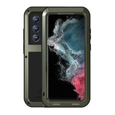 Per Samsung Galaxy S22 Ultra 5G Love Mei Metal Shock Auro prova impermeabile per il telefono protettivo (Army Green)