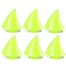 6pcs decorazione da ventosa per il diavolo del casco motociclistico: piccole corna (verde fluorescente)