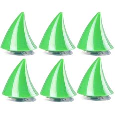 6pcs decorazione da ventosa del diavolo elmetto moto: piccole corna (verde scuro)