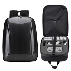 Zaino con guscio duro a compressione impermeabile per dji mini 3 pro, dimensioni: 128 grande (grigio spazzolato)