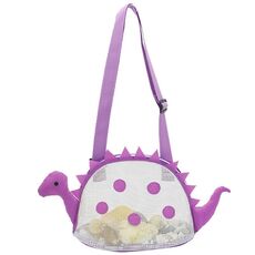 Dinosaur Children Beach Playing Sand Shell Storage Borse (viola)