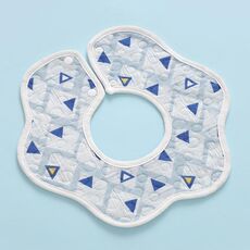 2 pezzi sottile garza di cotone impermeabile morbido a 360 gradi bavaglini rotanti (triangolo blu)