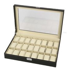 Box per il display per orologi da orologio in pelle PU a 24 bit