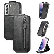 Per Samsung Galaxy S22 5G Whartet Case di telefonia verticale in pelle verticale (nero)