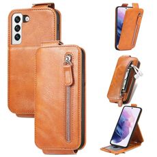 Per Samsung Galaxy S22 5G Whartet Case di telefonia verticale in pelle verticale (marrone)