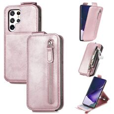 Per Samsung Galaxy S22 Ultra 5G Custodia con cerniera con cerniera Verticale Vertica