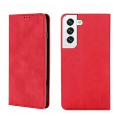 Per Samsung Galaxy S22 5G SHEAD MAGNETIC Orizzontale Flip Pelle Telefono (rosso)