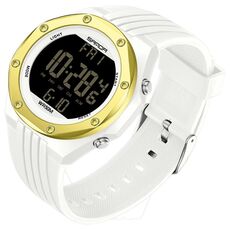 Sanda 6093 orologio digitale elettronico luminoso impermeabile (oro bianco)