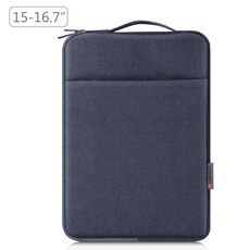 Sacca per valigetta con cerniera per maniche per maniche per laptop Hawel con manico per laptop da 15-16,7 pollici (blu grigio)