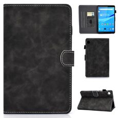 Per lenovo tab m10 di 3a generazione cucitura texture in pelle intelligente (nero)