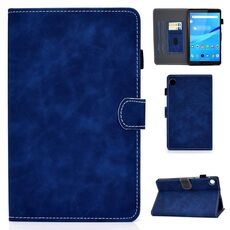 Per Lenovo Tab M10 Plus 10.6 3a Gen 2022 Stiture Cuci di mucca Smart Leather Tablet Case (blu)