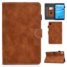 Per Lenovo Tab M10 Plus 10.6 3a Gen 2022 Stiture Cuci di mucca Smart Leather Tablet Case (Brown)