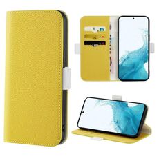 Per Samsung Galaxy S22+ 5G Candy Color Litchi Texture Inceltose Case del telefono (giallo)