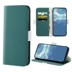 Per Samsung Galaxy S22 Ultra 5G Candy Color Litchi Texture Incelt Leather Case (verde scuro)