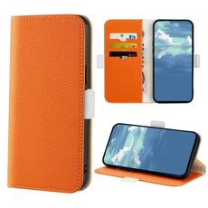 Per Samsung Galaxy S22 Ultra 5G Candy Color Litchi Texture Incelt Leather Case (arancione)