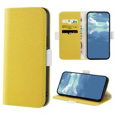 Per Samsung Galaxy S22 Ultra 5G Candy Color Litchi Texture Incellula Custodia (Yellow)