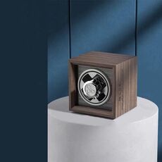 Orologio da shaker meccanico automatico USB ruota la scatola di archiviazione Places, colore: 1 orologio nero