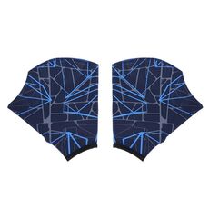 1PAIR UNISEX Tipo di rana Gerni Fins a mano che nuota, dimensioni: S (blu tibetano)