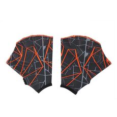 1PAIR UNISEX Tipo di rana Gerni pinne a mano che nuotano, dimensioni: s (arancione grigio)