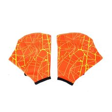 1PAIR UNISEX Tipo di rana Gerni Fins a mano che nuota, dimensioni: L (arancione)