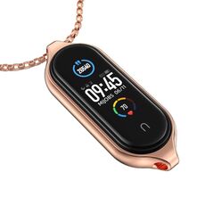 Per Xiaomi Mi Band 5/6 Mijobs Metal Citante in acciaio inossidabile Necklace (Oro rosa)