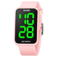 SKMEI 1873 PU CINGOLO PU IL LED IMPERATURA ELETTRONICO (rosa)