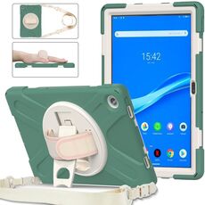 Per Lenovo Tab M10 Plus 10.6 3a Gen 2022 Silicone + Case di compressa protettiva per PC (Emerald Green)