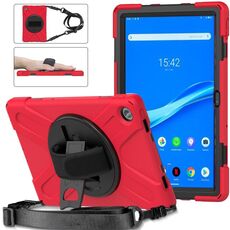Per Lenovo Tab M10 Plus 10.6 3a Gen 2022 Silicone + Case di compresse di protezione PC (rosso)