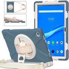 Per Lenovo Tab M10 Plus 10.6 3a Gen 2022 Silicone + Case di compressa protettiva per PC (Blue Flower)
