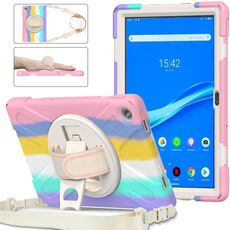Per Lenovo Tab M10 Plus 10.6 3a Gen 2022 Silicone + PC Protective Tablet Case (colorato rosa)