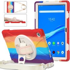 Per Lenovo Tab M10 Plus 10.6 3a Gen 2022 Silicone + Case di compressa protettiva per PC (colorato rosso)