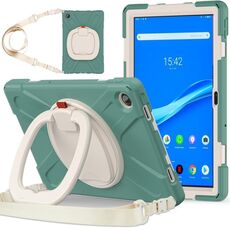 Per Lenovo Tab M10 Plus 10.6 3a Gen 2022 Silicone + Case di compressa protettiva per PC (Emerald Green)