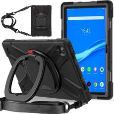 Per Lenovo Tab M10 Plus 10.6 3a Gen 2022 Silicone + Case di compressa protettiva per PC (nero)