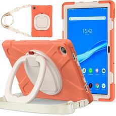 Per Lenovo Tab M10 Plus 10.6 3a Gen 2022 Silicone + Case di compressa protettiva per PC (Coral Orange)