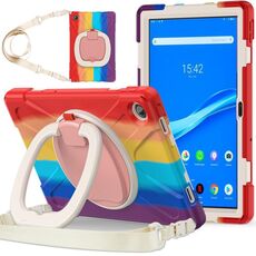 Per Lenovo Tab M10 Plus 10.6 3a Gen 2022 Silicone + Case di compressa protettiva per PC (colorato rosso)