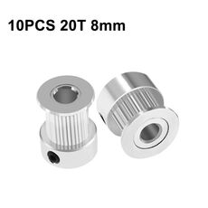 10 pezzi GT2 GT2 Stampante 3D Sincrona Transmissione Pulley in pelle, Specifica: 20 denti 8 mm