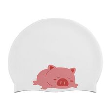 Hy08 Case Case Cartone Stamping Silicone Swimming Cap, Spec: White Pig