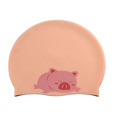 Hy08 Case Cust Silicone Stamping Silicone Swimming Cap, Spec: Pink Pig