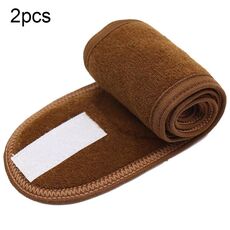 10pcs sports yoga a doppio strato di confinamento per la testa antisommossa che assorbe il sudore (Brown)
