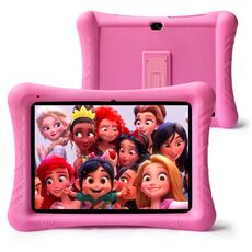 Qunyico Y10 Kids Tablet PC, 10,1 pollici, 2 GB+32 GB, Android 10 Allwinner A100 Quad Core CPU, Support 2.4G WiFi / Bluetooth, versione globale con Google Play, US Plug (Pink)